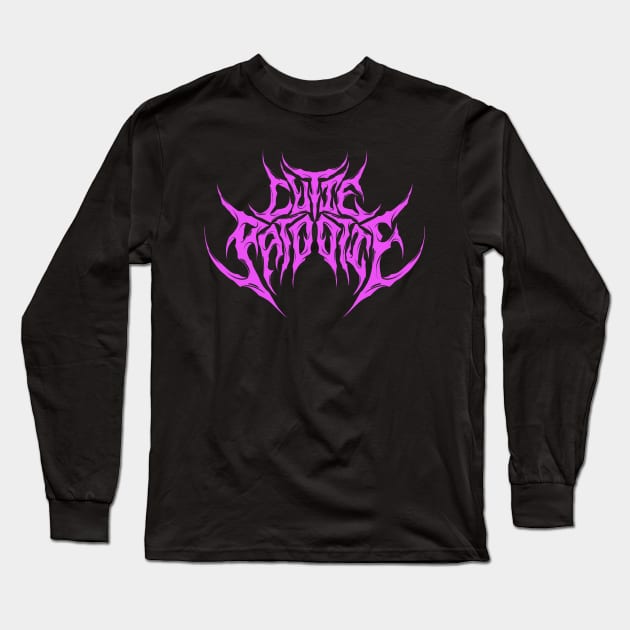 Cutie Patootie death metal sweetheart design Long Sleeve T-Shirt by Horror Movie Night